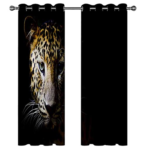 Rideaux occultants 100% polyester léopard pour retrouver des nuits calmes