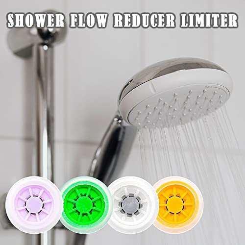 12 Pcs Shower Flow Reducer Limiter 4 Different Flows Shower Head Flow Restrictor Shower Pressure Reducer Shower Head Water Saver Adapter Set for Shower Head 20mm - Image 2