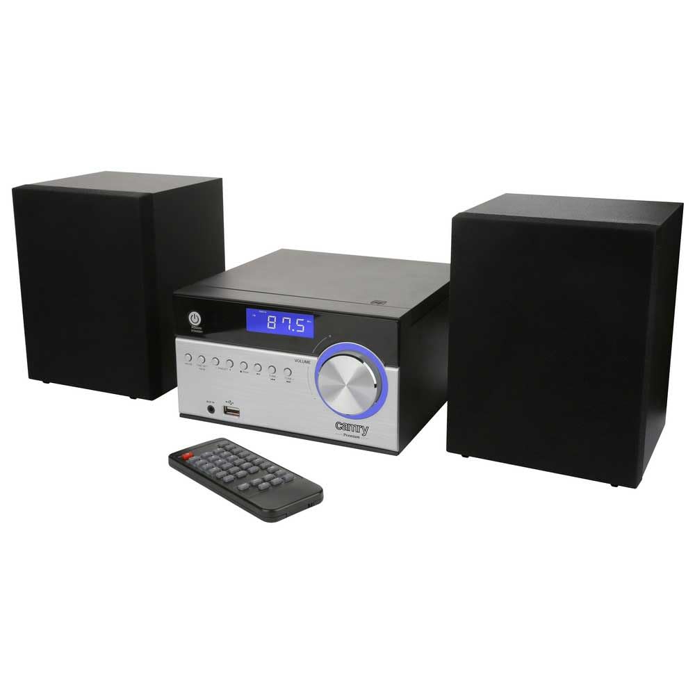 Camry CR 1173 Mini Wieża HiFi, Bluetooth, USB, AUX, 28W RMS, Kompaktowa Kolumnowa Budowa, Nowoczesny Design, Czarna/Biała