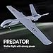 Toyvanta Z51 Predator RC Airplane - Brushless Motor 20 Mins Long Flight Time 2.4G 2CH RTF Remote Control Glider - Beginner Friendly Durable EPP Foam Aircraft 66cm Large Wingspan