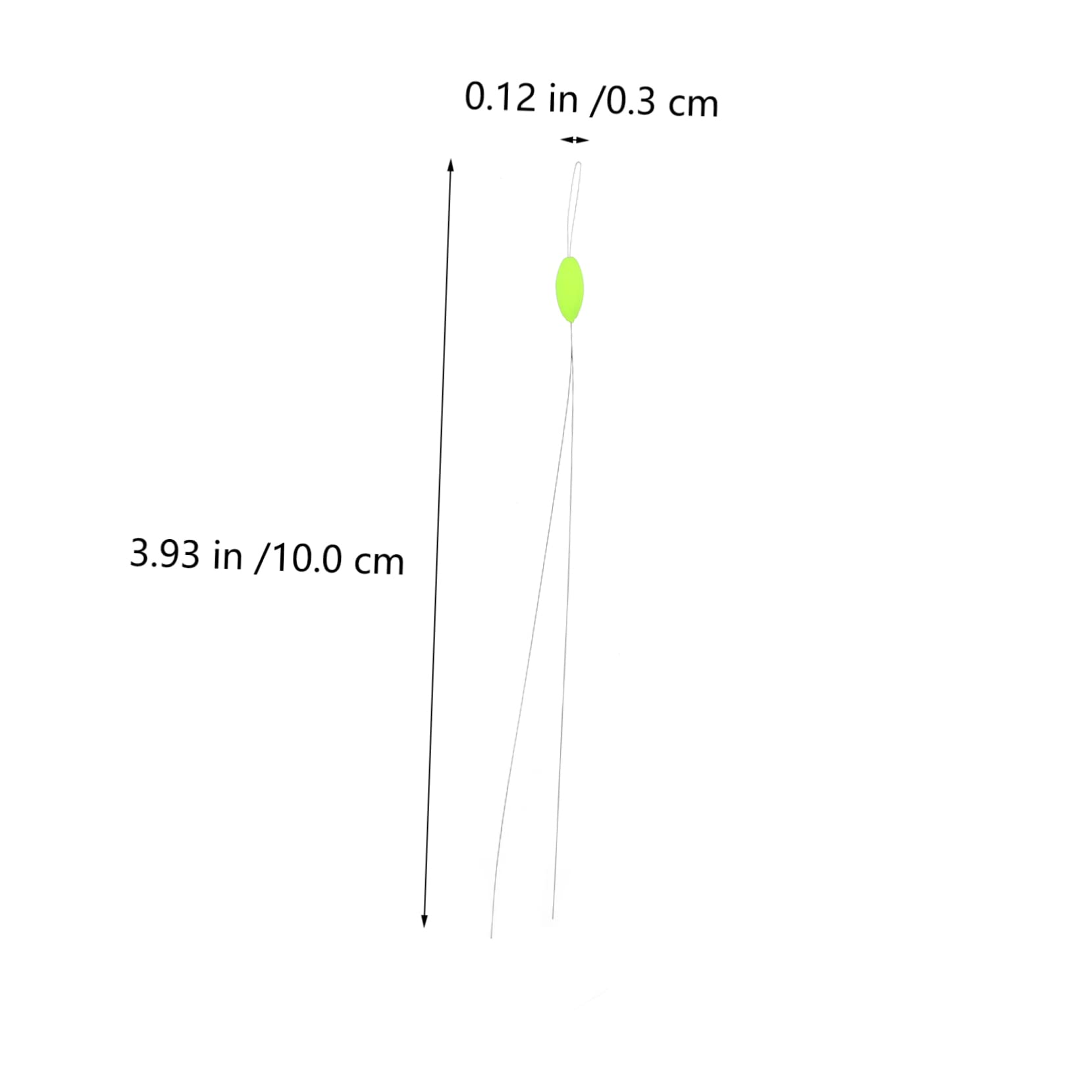 Flotteur de Pêche Fluorescent Vert en Plastique, 1 Set