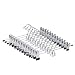 Amber Home Heavy Duty Chrome Metal Add on Hanger Stackable Hanger Multi Pants Clothes Hanger with Clips Set of 12