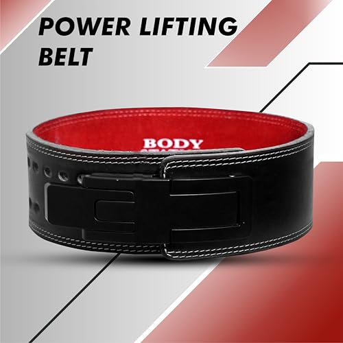 Image of Suede Leather Weight Lifting Belt for Men & Women | Lever Buckle Powerlifting Gym Belt for Back Support | Heavy Duty Workout Belt for Squats, Deadlifts
