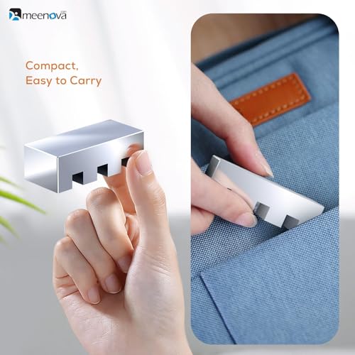 Meenova 304 Stainless Steel Weighted Cord Holder for Nightstand, Paper Weight, Letter Paperweight, 3 Hole Design, Aesthetic Desk Accessory for Office Computer Desk Charger Metal Charging Cable Holder by Meenova - Image 7