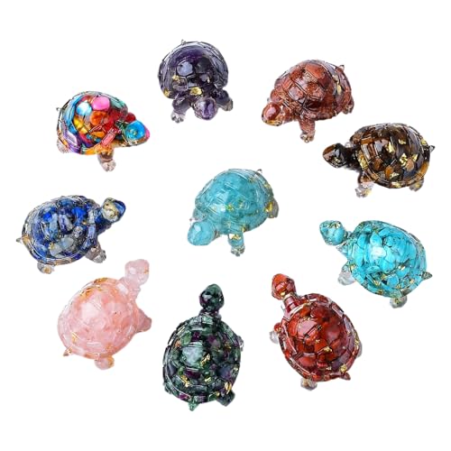 Conjunto de 10 Figuras de Tortuga en Resina 1.96" miniatura 1
