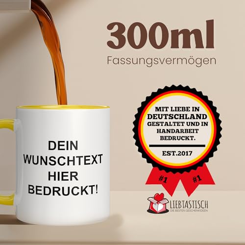 LIEBTASTISCH Personalisierte Tasse Mit Namen - Spülmaschinen- & Mikrowellengeeignet - In Deutschland Bedruckt - 330 ml - Beidseitig… – Ansicht 7
