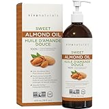 Viva Naturals Sweet Almond Oil – Almond Oil for Skin & Hair, Hydrating Body Oil and Body Oil After Shower, Lightweight & Nourishing Formula, Ideal for All Skin Types, 16 fl oz
