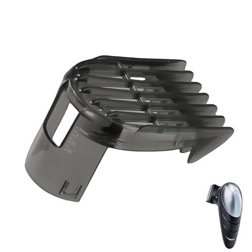 3-15mm Replacement Hair Clipper Comb for Philips QC5510 QC5530 QC5550 QC5560 QC5570 QC5580, Hair Clipper Head Positioning Comb Adjustable Clippers Trimmer Attachment Replacement Unisex Adults, Grey