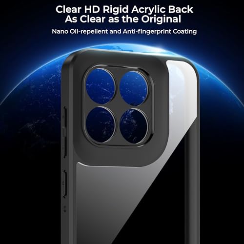 Image of A rtistque Clear Hard Armor Transparent Cover Case for Motorola Edge 60 Pro | Anti-Drop Shockproof | TPU Edge | Stylish Design | Camera Protection | Moto Edge 60 Pro Back Cover - Black