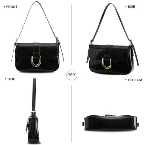 Image of Small Shoulder Bag for women,Crossbody Purses,Leather Tote Handbag Clutch Hobo Purse,with Zipper Closure for Women