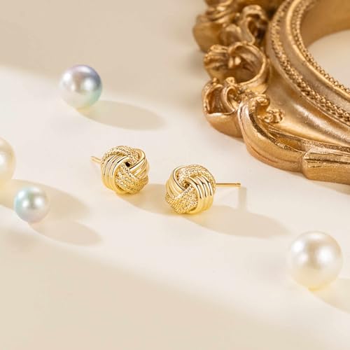 Gold Stud Earrings 14K Gold Earrings for Women Stud Earring Dainty Stud Earring for Women 11mmn3