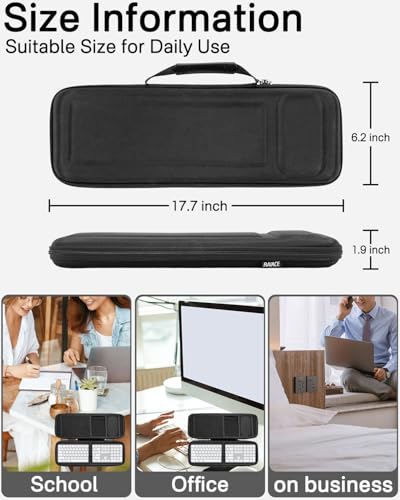 RAIACE Hard Storage Case Compatible with Apple Magic Keyboard + Magic Mouse. (Case Only) - Black