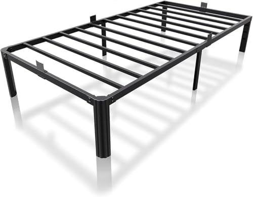 Image of Twin Metal Bed Frame 14 Inch, Heavy Duty Platform, No Box Spring Needed