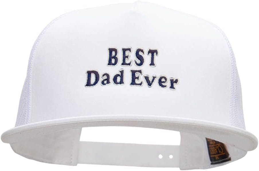 Best Dad Ever Embroidered 5 Panel Mesh Snapback Made in USA
