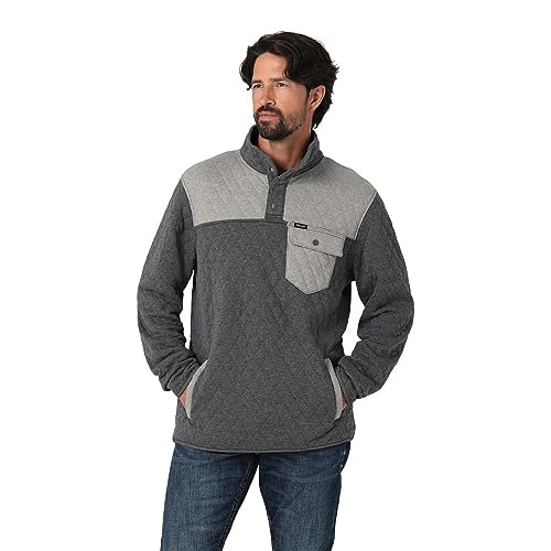 Wrangler Men's Quilted 1/4 Snap Pullover