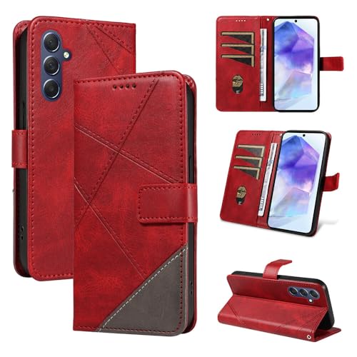 Étui rouge Samsung Galaxy A51 4G protection portefeuille en cuir magnétique
