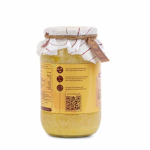 Indicow Organic Dairy Foods Pure Authentic A2 Ghee (1000ml(1ltr), Sahiwal)