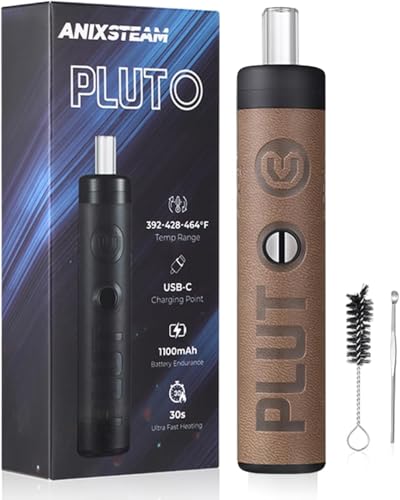 Dry Herb Vaporizer Portable Pen-Style Dry Herb Vaporisers with 3 Temperature Settings (200C / 220C / 240C) 1100mAh Battery Faux Leather Design