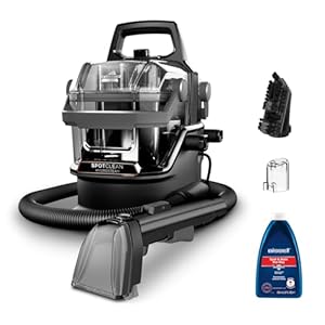 BISSELL SpotClean HydroSteam, Aspiradora de Agua Tapicería, Lava Aspiradora con Tecnología HydroSteam, Modo de Vaporeta, Limpiador para Alfombras, Tapicería, Sofá & Auto, Motor Potente de 1000W, 3689N