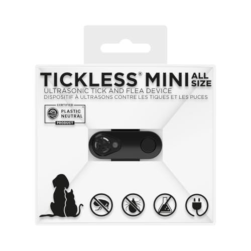TICKLESS Mini Chemical Free Ultrasonic Natural Flea & Tick Bite Prevention - Black