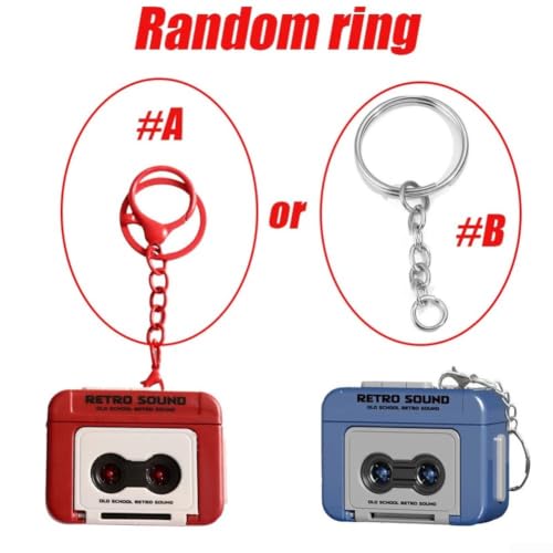 Porte-Clés Lecteur pour k7 Vintage Compact 6cm Porte-Clés Lecteur(Red) – vue 2