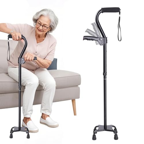 Canne de marche pour senior pliable orthopédique réglable et stable