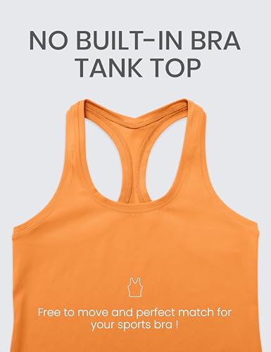 Image of CRZ YOGA Butterluxe Racerback Tank Waist Length | Yoga, Extremely Soft, Tight Fit, Scoop Neck, Sleeveless Tops for Women