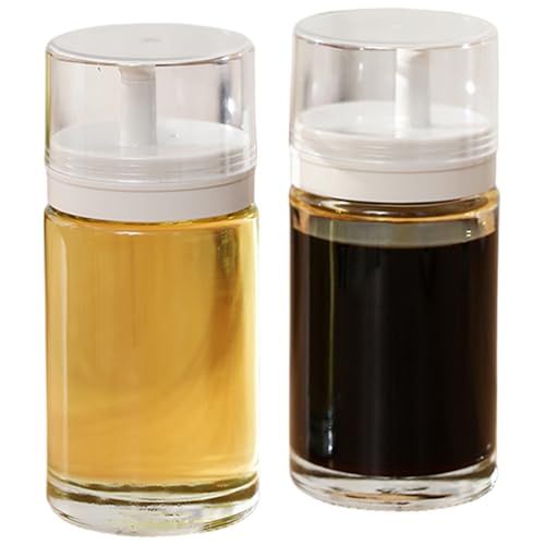 Juego de dispensadores de aceite y vinagre de alta calidad: cristal transparente para mesa 5