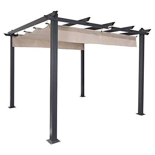Coolaroo Constantine Pergola 9ft x 9ft Smoke