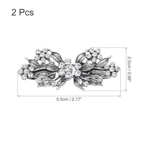 Image of uxcell Vintage Sweater Clips, Cape Cloak Clasp Retro Cardigan Clips Shawl Collar Clasp Dress Shirt Brooch Clip for Women
