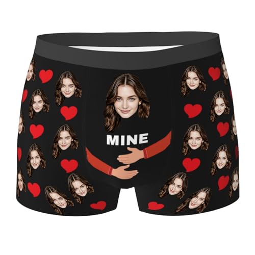 YZPPDHFC Underwear with Faces Boxers for Men Personalized Mens Personalized Boxers Underwear with Faces on Them Custom Gift for Boyfriend Mens Gift Birthday Anniversary Christmas Valentine