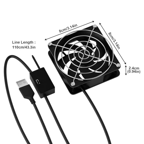 Ventiladores para PC con enfriamiento USB de 5V para amplificador y receptor 5
