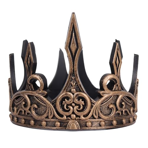 Shenrongtong Couronne de prince, couronne de roi pour homme - Accessoire de costume d'habillage | Couronne médiévale, accessoires de cosplay pour médiéval, costume d'Halloween, accessoires pour