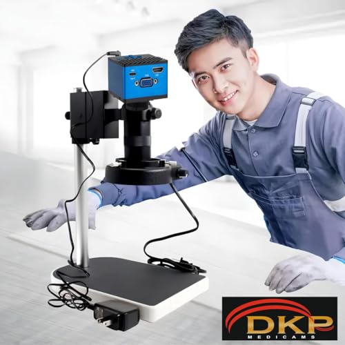 Image of DKP Medicams Microscope Sets HD 48MP 60F /S HDMI /USB Industrial Microscope Camera+130X C Mount Lens+56 LED Ring Light for Phone Chip Repair
