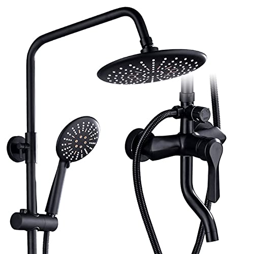 Système de douche haute pression avec mitigeur de baignoire et douchette