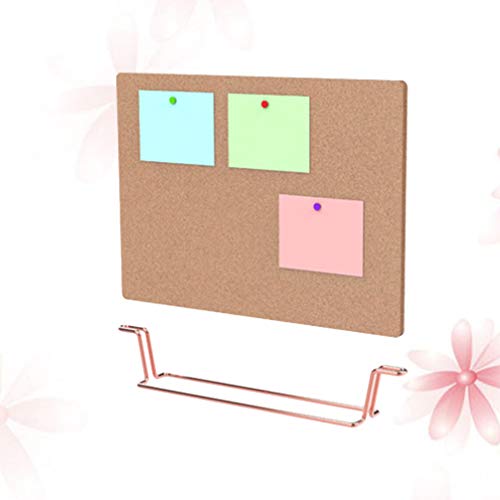 NUOBESTY Quadro de aviso de cortiça, para escritório, escola e casa, 32 x 23 cm, base de ouro rosê