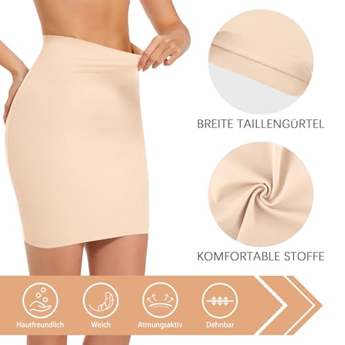 Image of ONEW Shapewear Slips For Under Dress Half Slip Dress Tummy Control Seamless Slip Skirt Body Shaper For Women