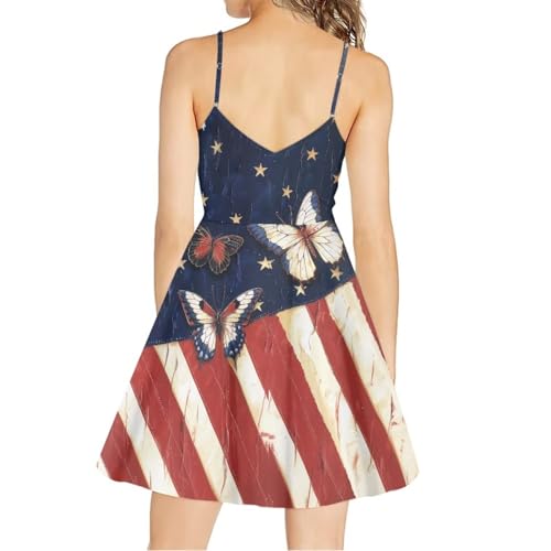 Image of Cozeyat Women Girls Summer Sleeveless Dress Casual Swing Beach Cover Up Knee Length Dresses,Large Size XS-4XL