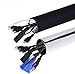 Homga 120 Inch Cable Management Sleeve, Cord Organizer Adjustable Cable Sleeve,Cable Organizer Sleeve , Black and White Flexible Neoprene Cable Organizer(2PCS)