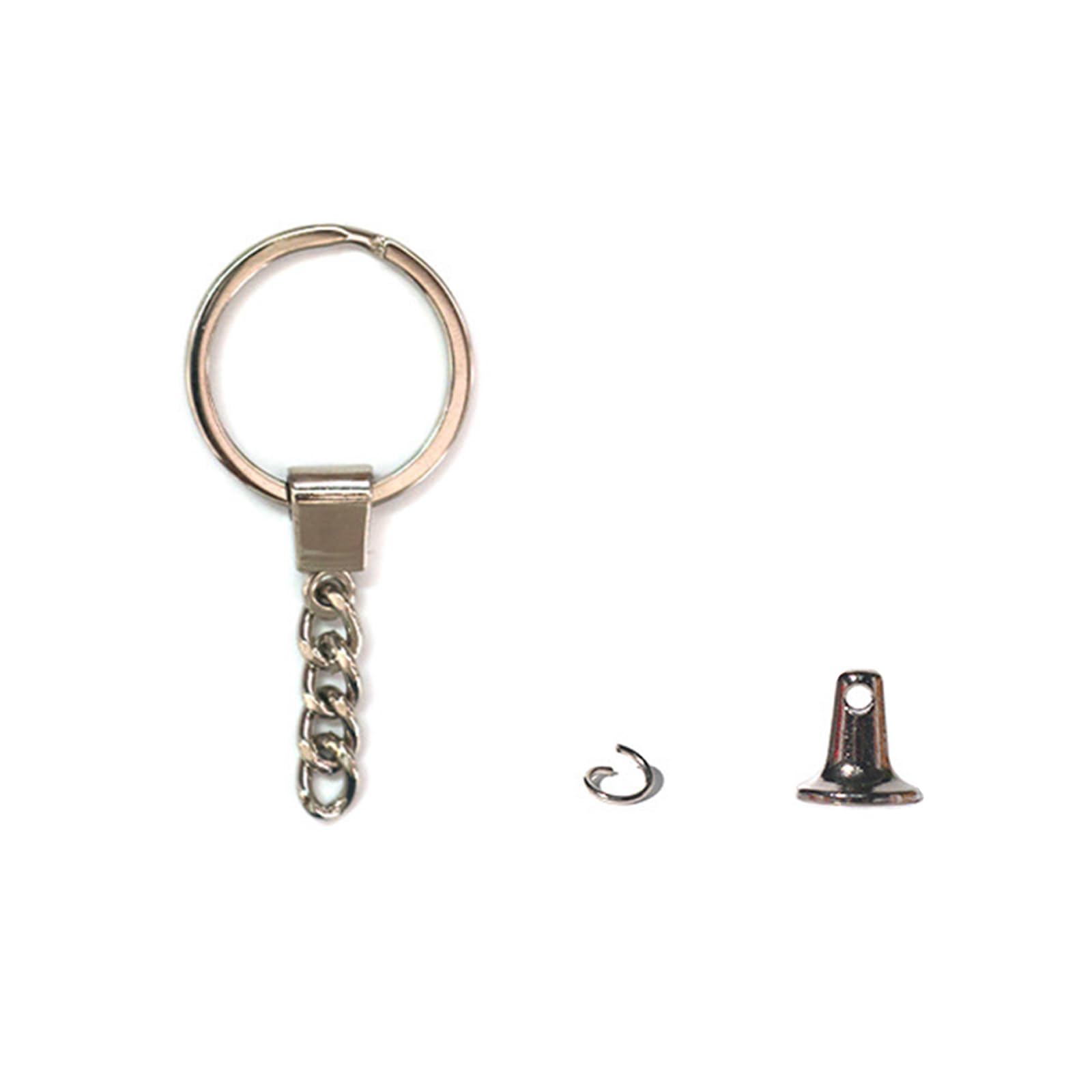 Kalttoy 20Pcs Epoxy Decor Mold Silicone Keychain Molds Keychain Rings Molds Rings Keyring Silicone Mold for Resin Jewelry Making Kits