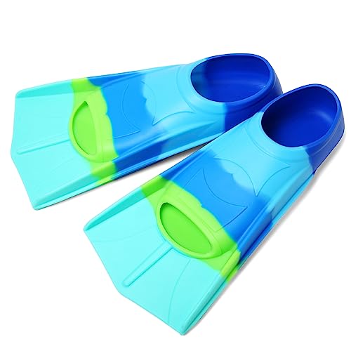Image of Kids Swim Fins,Youth Flippers Short Swimming Fins Flippers for Lap Swimming Training for Kids Girls Boys 2XS