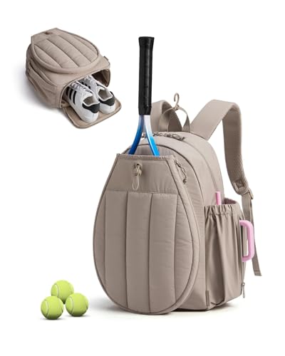 Mochila de tenis unisex portátil con espacio para raquetas y juego de dos bolsas elegantes