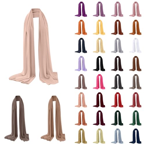 Elegant Chiffon Hijab Women Muslim Hijab Scarf Headscarf Muslimah Turban Headwear Eid Turban Hijab Scarf