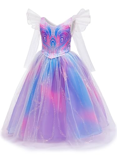 Disfraz Glinda para Niñas con Accesorios Morados miniatura 3