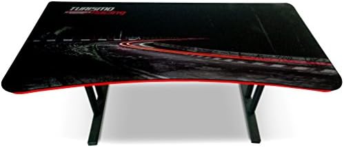 Turismo Racing Gaming Desk - Autodromo Extra-Wide Desk with LED Lighting and Integrated Mouse Pad - LIMITED RACETRACK EDITION