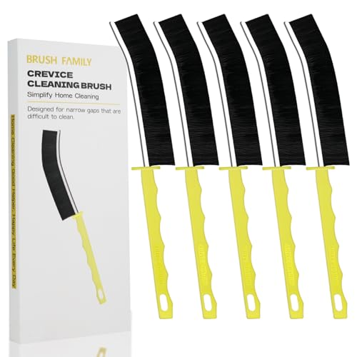Image of 5-Pack Heavy-Duty Crevice Cleaning Brushes - Stiff Bristles for Deep Cleaning Corners, Tile Grout, Tight Spaces & Corners - Multi-Surface Gap Cleaning Kit, Durable Household Cleaning Tools