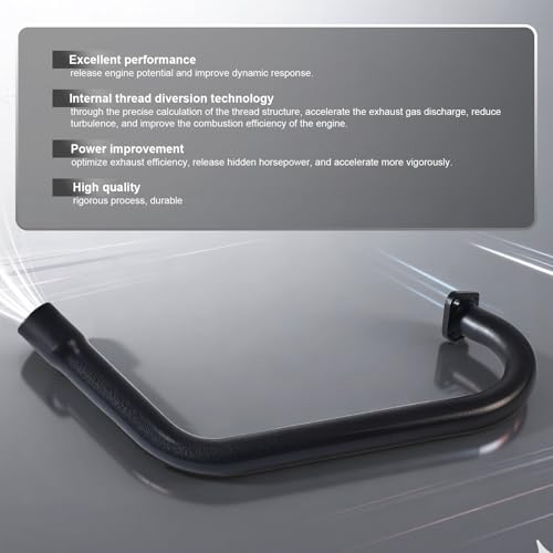 Image of Upgraded 4 Stage Exhaust Header Pipe Black,For Predator 212cc 196cc Go Kart& Mini Bike, For Coleman Powersports CT200U,CT200U-EX,BT200X, For Honda GX160,GX200
