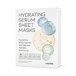 Hydrating Sheet Mask Starter Kit Variety Pack for Skin Care, Dry, Ance, Sensitive Skin, Korean Vegan Facial Sheet Mask for Men & Women, Collagen, Cica, Ceramide, Hyaluron, Retinol 5EA