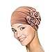 SATINIOR 6 Pcs Fashion Flower Turbans for Women 6 Colors Soft Chemo Head Wrap Cancer Head Turban Cap Cover Hats for Women(Tasteful Colors)