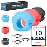 Kiefer Trainer Set 2.0 | Das Original - Kiefertraining mit dem Jawline Trainer & Jawline Toner; Doppelkinn Entferner; Gesichtstrainer; Neck Trainer & Anti-Falten